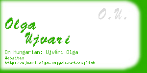 olga ujvari business card