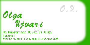 olga ujvari business card